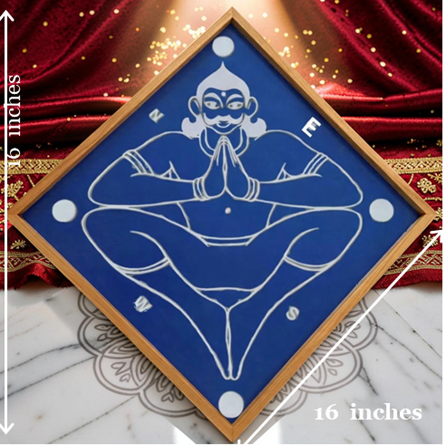 Rangly Jumbo Vastu Purusha  Yantra Rangoli Stencil Wooden 25x25 Inches Pack of 1 piece