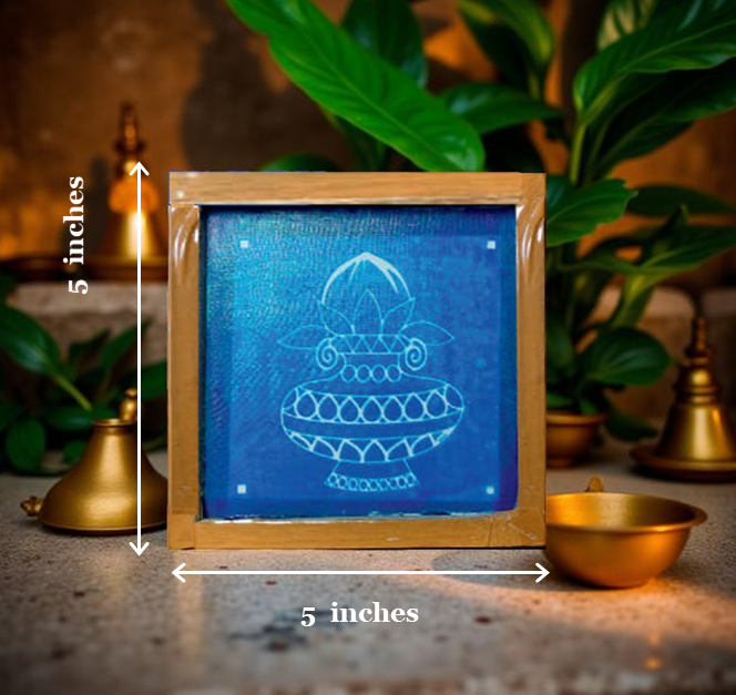 Rangly Kalasam Model 2 Rangoli Stencil Wooden 5*5 Inches Pack of 1 piece