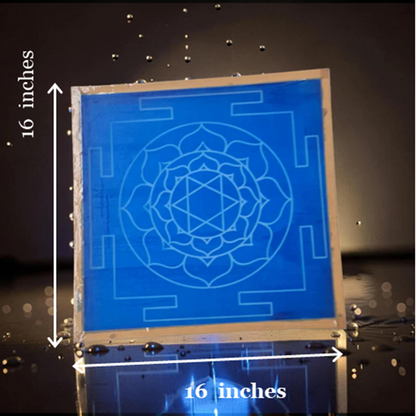 Rangly Jumbo  Bhubaneshwari Yantra Rangoli Design Stencil Wooden 16x16 Inches Pack of 1 Piece