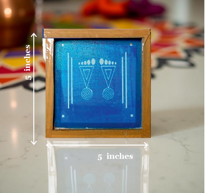 Rangly  Padam Model 5  Rangoli Stencil Wooden 5*5 Inches Pack of 1 piece