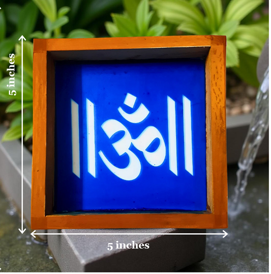 Rangly Om Symbol Rangoli Stencil Wooden 5x5 Inches Pack of 1 piece