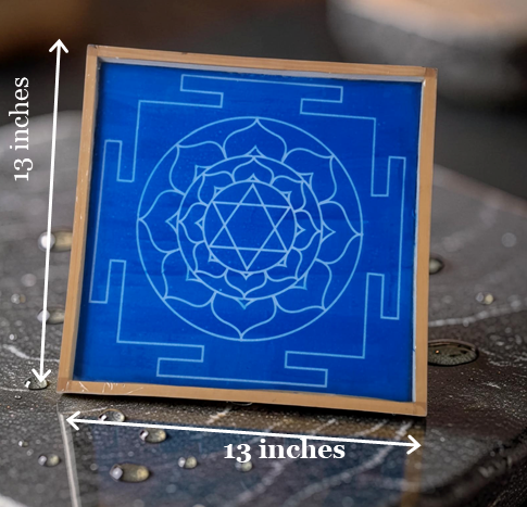 Rangly  Bhubaneshwari Yantra Rangoli Design Stencil Wooden 13x13 Inches Pack of 1 piece