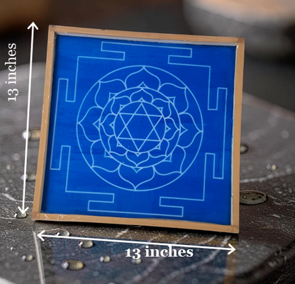 Rangly  Bhubaneshwari Yantra Rangoli Design Stencil Wooden 13x13 Inches Pack of 1 piece