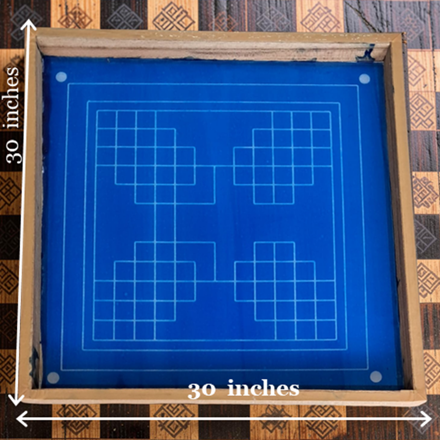 Rangly Eka lingato bhadra Mandal Yantra Rangoli Design Stencil Wooden 30x30 Inches Pack of 1 piece
