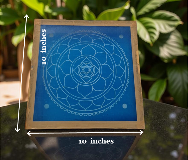 Rangly Sri Yantra Model 2  Rangoli Stencil Wooden 10x10 Inches Pack of 1 piece