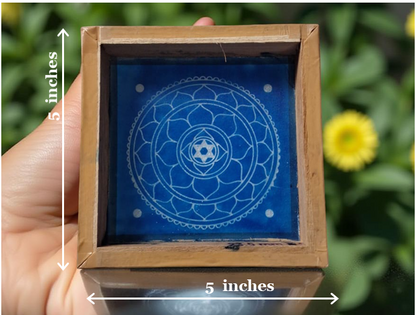 Rangly Sri Yantra Model 1  Rangoli Stencil Wooden 5x5 Inches Pack of 1 piece