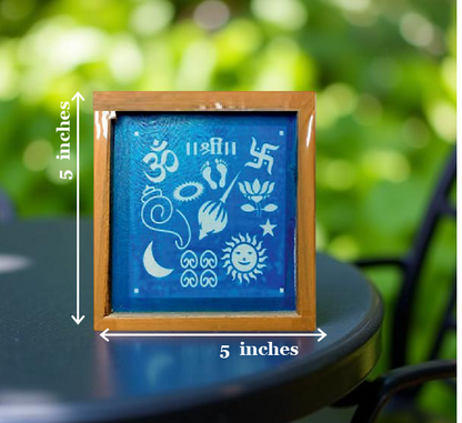 Rangly Chaitrangan Model 1 Rangoli Stencil Wooden 5*5 Inches Pack of 1 piece