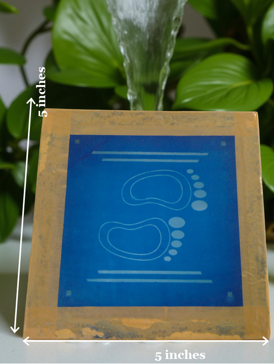 Rangly Lakshmi Padham Model 1 Rangoli Stencil Wooden 5X5 Inches Pack of 1 piece