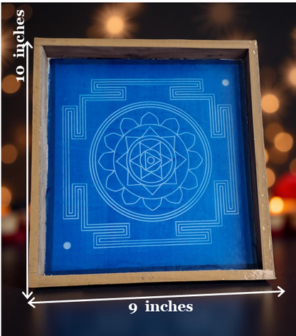 Rangly Sri Yantra Model 9 Rangoli Stencil Wooden 9x10 Inches Pack of 1 piece