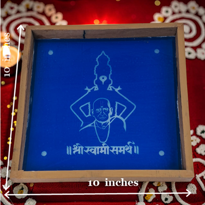 Rangly Shri Swami Samarth Rangoli Design Stencil Wooden 10x10 Inches Pack of 1 piece