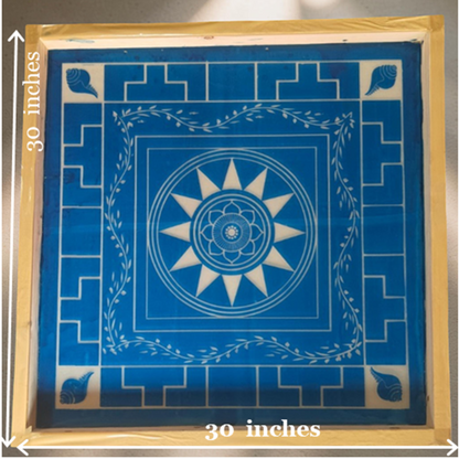 Rangly Jumbo Chakramandala Yantra Rangoli Design Stencil Wooden 30x30 Inches Pack of 1 piece