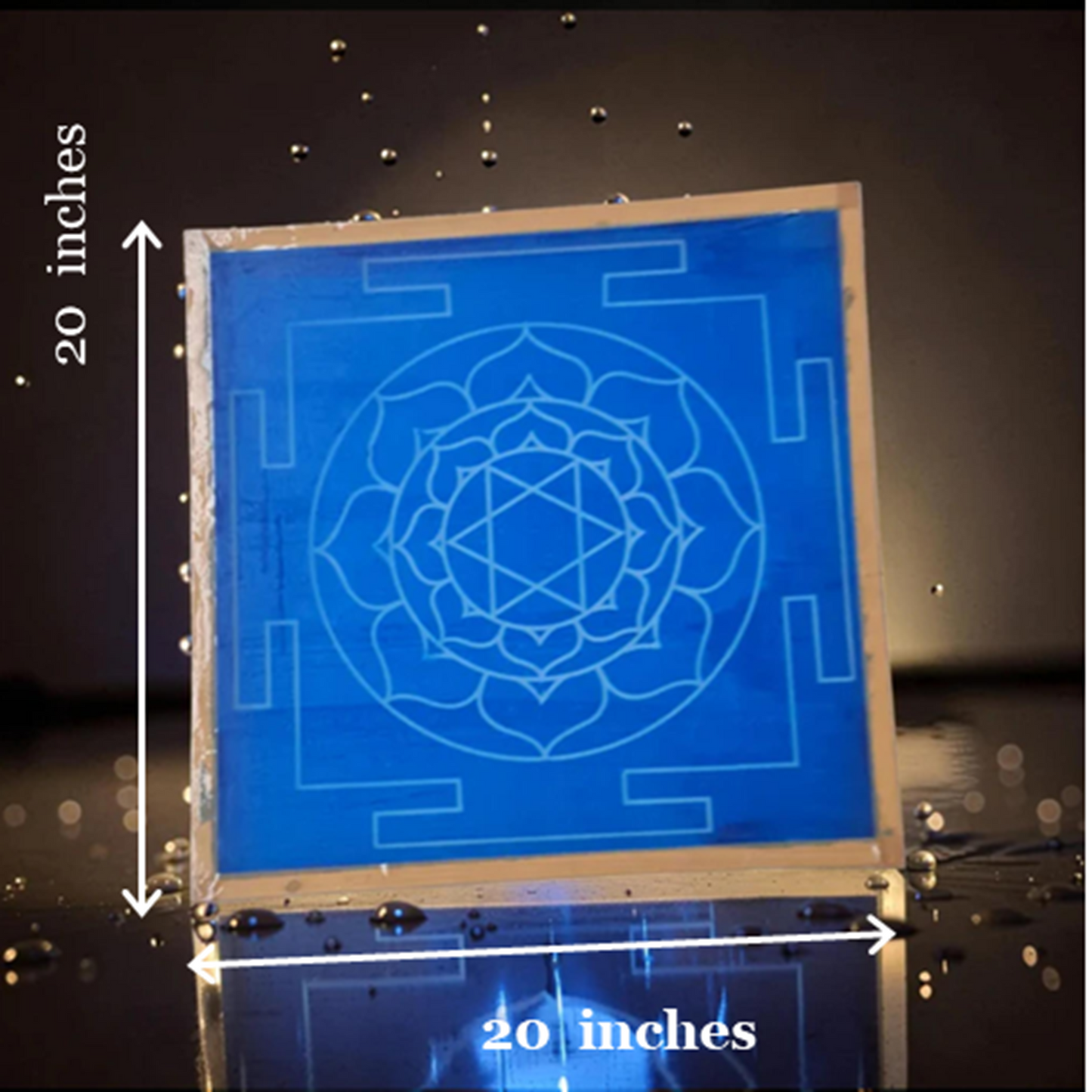 Rangly Jumbo Bhubaneshwari Yantra Rangoli Design Stencil Wooden 20x20 Inches Pack of 1 piece
