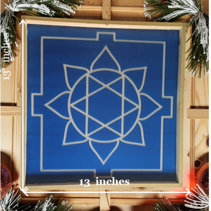 Rangly Ganesh Mandala Yantra Rangoli Design Stencil Wooden 13x13 Inches Pack of 1 piece