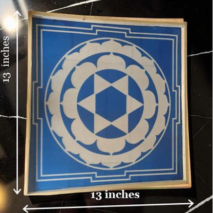 Rangly Sudarasana  Yantra Rangoli Design Stencil Wooden 13x13 Inches Pack of 1 piece