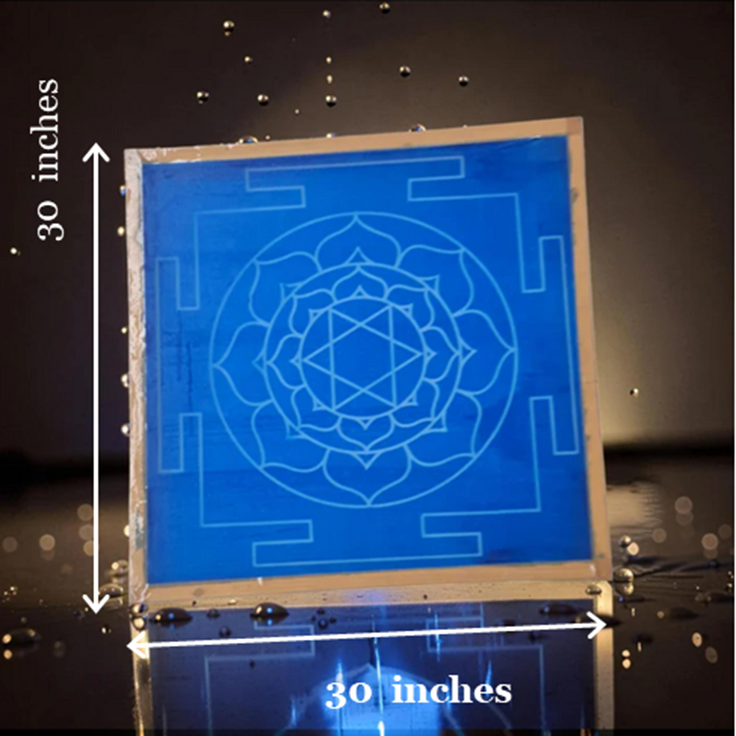 Rangly Jumbo Bhubaneshwari Yantra Rangoli Design Stencil Wooden 30x30 Inches Pack of 1 piece