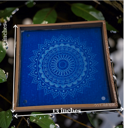 Rangly Rangoli Design 2 Stencil Wooden 13x13 Inches Pack of 1 piece