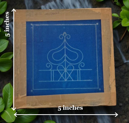 Rangly Yantra Ashwatha Mandala Model 2  Rangoli Stencil Wooden 5x5 Inches Pack of 1 piece