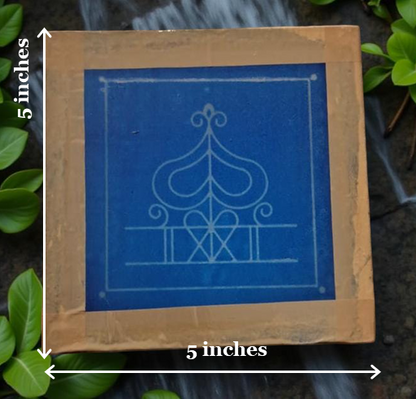 Rangly Yantra Ashwatha Mandala Model 2  Rangoli Stencil Wooden 5x5 Inches Pack of 1 piece