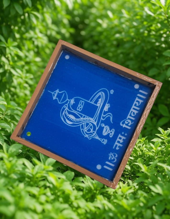 Rangly Shivalingam Rangoli Stencil Wooden 10×10 inches Pack of 1 Piece