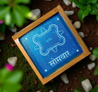 Rangly Marathi Rangoli Stencil Wooden 5X5 Inches Pack of 1 piece