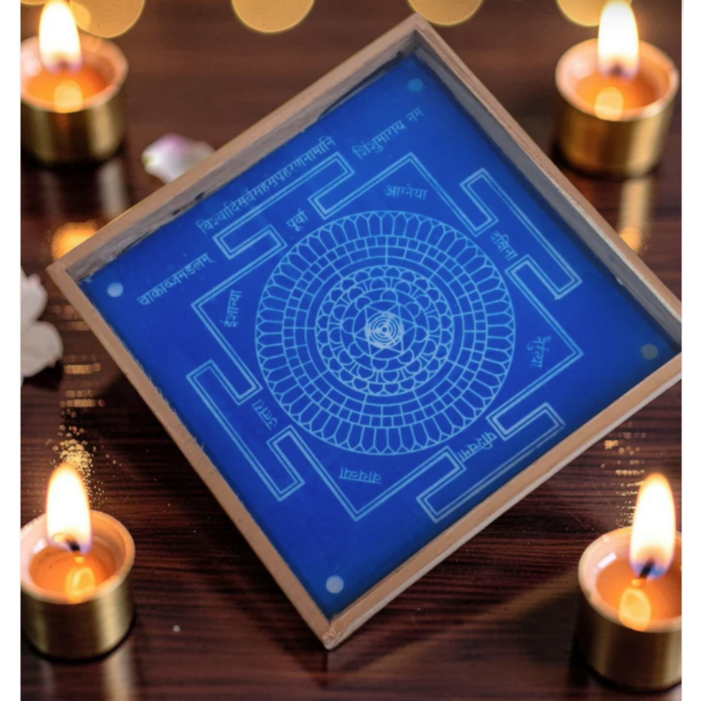 Rangly Chakrabj Mandala Yantra Rangoli Design Stencil Wooden Pack of 1 piece