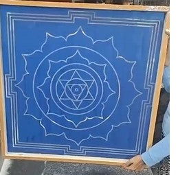 Rangly Jumbo Surya Mandala Yantra 3 Rangoli Stencil Wooden 30x30 Inches Pack of 1 piece