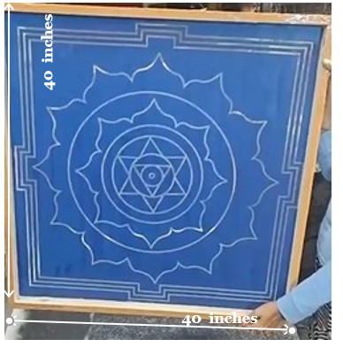 Rangly Jumbo Surya Mandala Yantra 3 Rangoli Stencil Wooden 40x40 Inches Pack of 1 piece