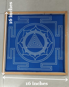 Rangly Kali Mandala Yantra Rangoli Stencil Wooden 16x16 Inches Pack of 1 piece