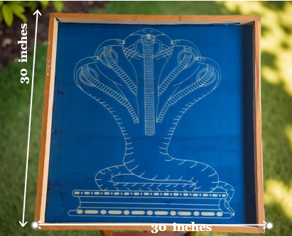 Rangly Jumbo Naga Rangoli Stencil Wooden  30x30 Inches  Pack of 1 Piece