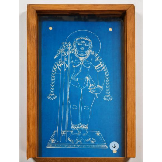 Rangly "Bala Thantayuthapani - God Face" Rangoli Design Stencil Wooden 8x13 Inches Pack of 1 piece