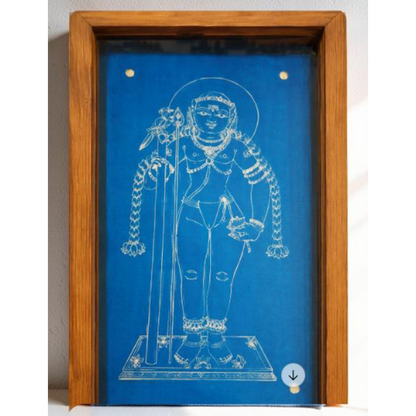 Rangly "Bala Thantayuthapani - God Face" Rangoli Design Stencil Wooden 8x13 Inches Pack of 1 piece