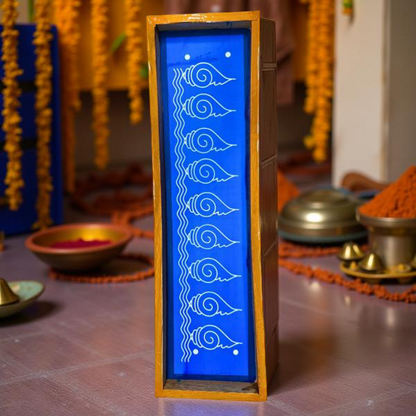 Rangly Shankh Toran   Border  Rangoli Stencil Wooden 5x30 Inches  Pack of 1 Piece