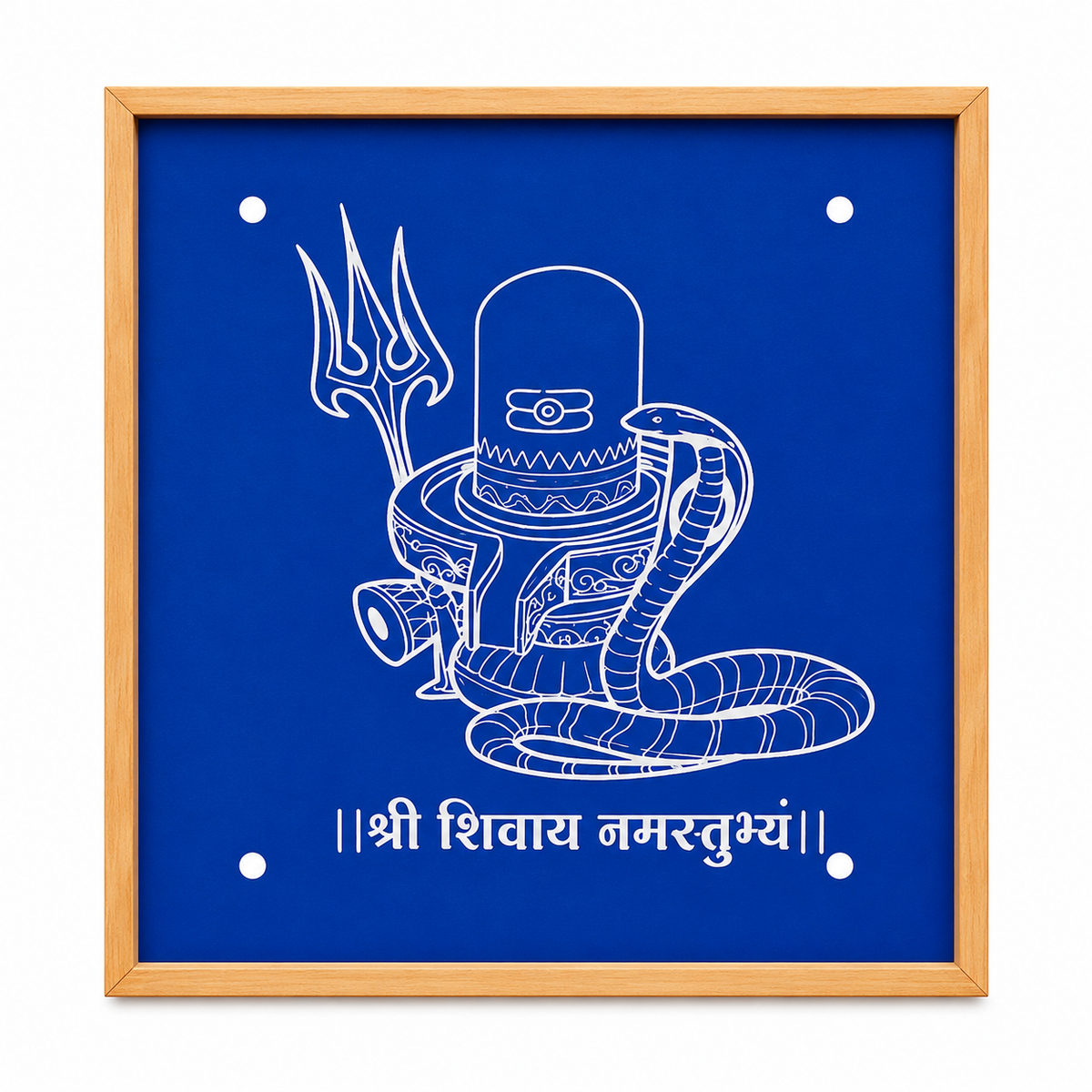 Rangly Shivalingam with flowers Model 6 Rangoli Stencil Wooden 10×10 inches Pack of 1 Piece