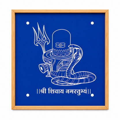 Rangly Shivalingam with flowers Model 6 Rangoli Stencil Wooden 10×10 inches Pack of 1 Piece