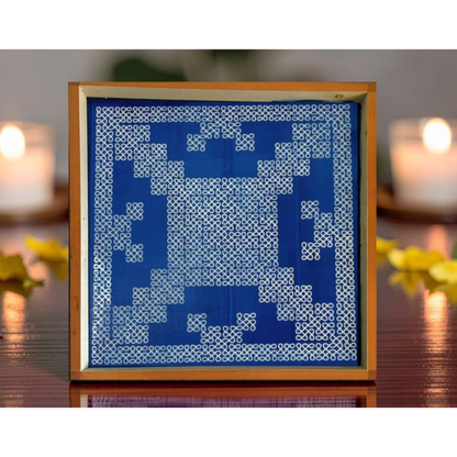 Rangly Jumbo Square South Indian Big Kolam Design Stencil Wooden 16x16 Inches Pack of 1 Piece