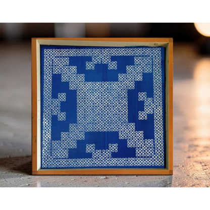 Rangly Jumbo Square South Indian Big Kolam Stencil Wooden 30x30 Inches Pack of 1 piece