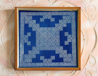 Rangly Jumbo Square South Indian Big Kolam Design Stencil Wooden 25x25 Inches Pack of 1 piece