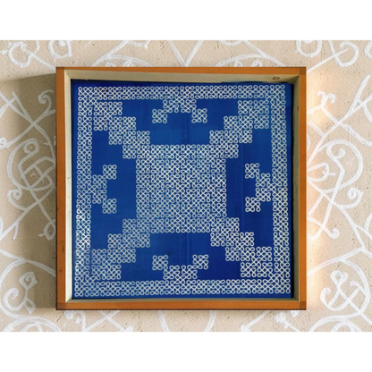 Rangly Jumbo Square South Indian Big Kolam Design Stencil Wooden 16x16 Inches Pack of 1 Piece