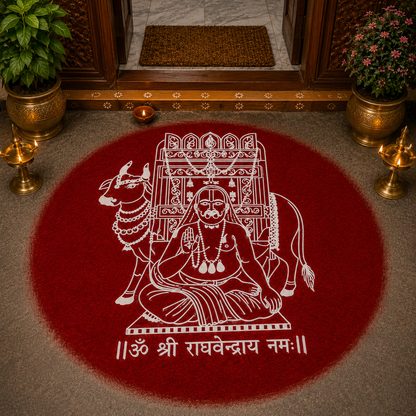 "Sri Ragavendra Swamy"Rangoli wooden Stencil -Elevate Your Spiritual Space