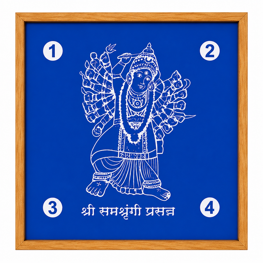 ರಂಗ್ಲಿ ಶ್ರೀ ಸಪ್ತಶೃಂಗಿ ಪ್ರಸನ್ನ ರಂಗೋಲಿ ವಿನ್ಯಾಸ ಸ್ಟೆನ್ಸಿಲ್ ವುಡನ್ 10x10 ಇಂಚುಗಳ 1 ಪೀಸ್ ಪ್ಯಾಕ್