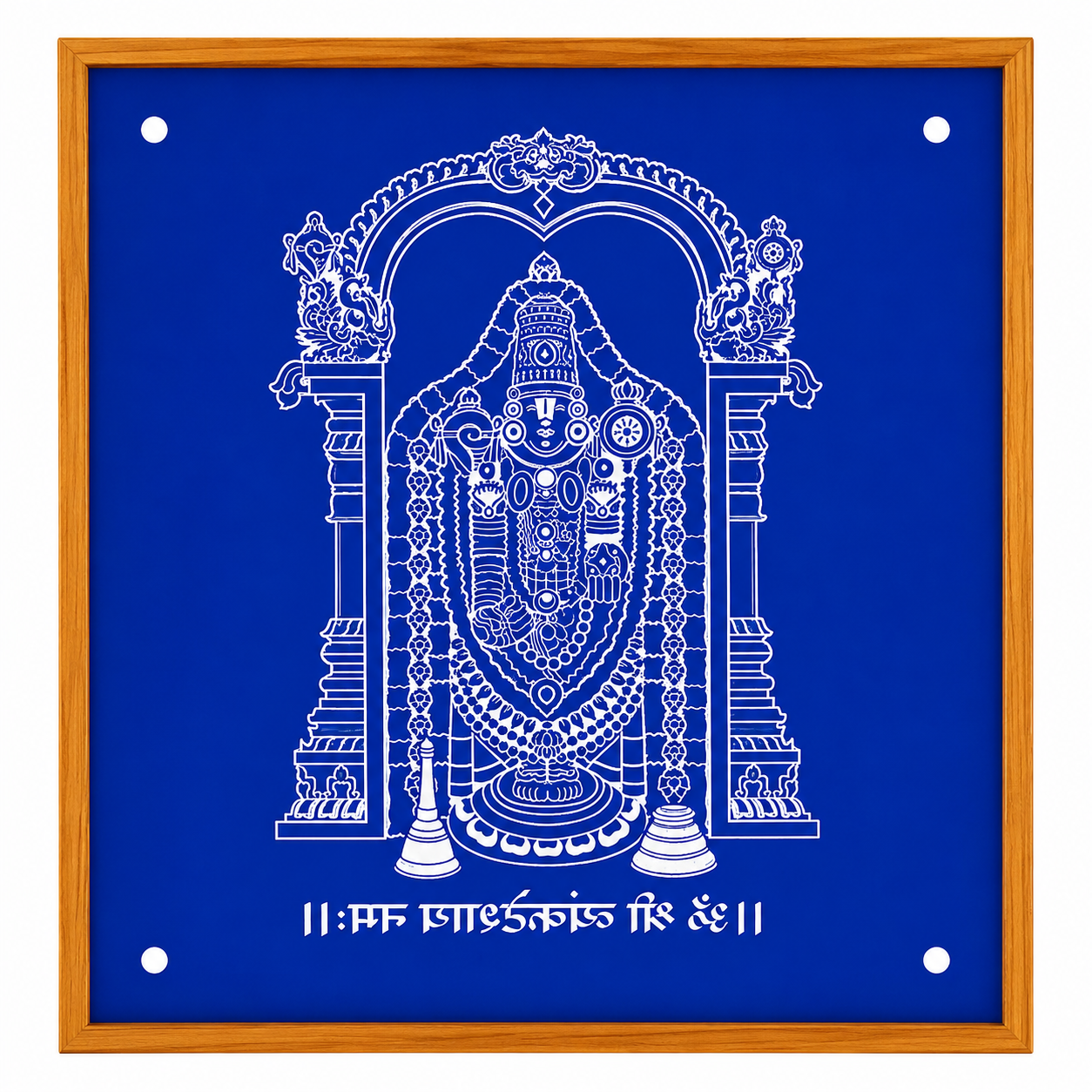 Rangly Sri Venkateshwara Rangoli Design Stencil Wooden 10x10 Inches Pack of 1 piece