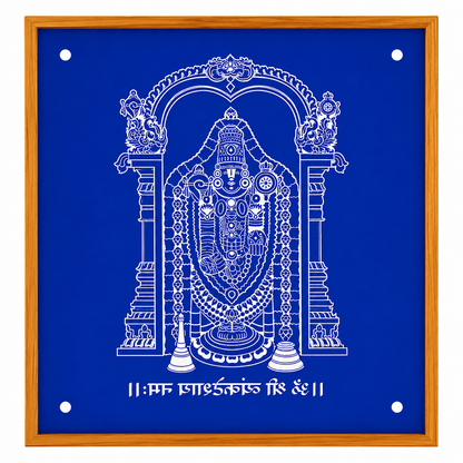 Rangly Sri Venkateshwara Rangoli Design Stencil Wooden 10x10 Inches Pack of 1 piece