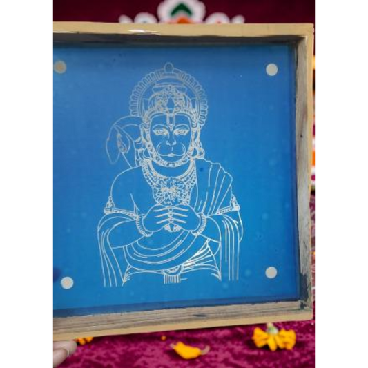 "Sri Hanuman" God Face Rangoli wooden Stencil -Elevate Your Spiritual Space