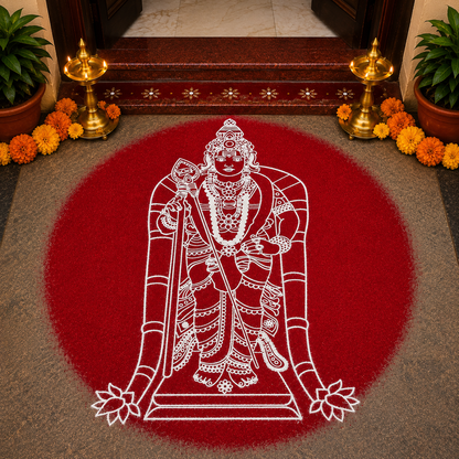 ರಂಗ್ಲಿ "ಲಕ್ಷ್ಮಿ ನರಸಿಂಹರ್" ರಂಗೋಲಿ ವಿನ್ಯಾಸ ಸ್ಟೆನ್ಸಿಲ್ ವುಡನ್ 15x11 ಇಂಚುಗಳು 1 ಪೀಸ್ ಪ್ಯಾಕ್
