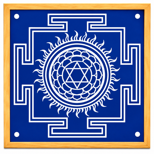 "Sudharsana Yantra" Model 5  Rangoli Stencil Wooden  Pack of 1 piece