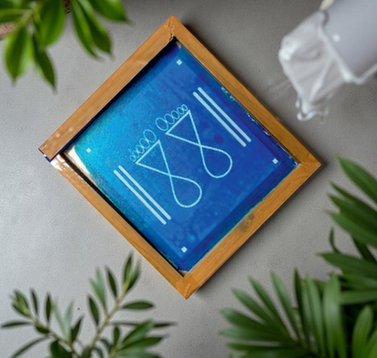 Rangly  Padam Model 4 Rangoli Stencil Wooden 5*5 Inches Pack of 1 piece