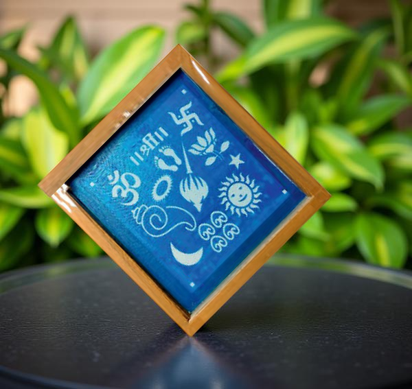 Rangly Chaitrangan Model 1 Rangoli Stencil Wooden 5*5 Inches Pack of 1 piece