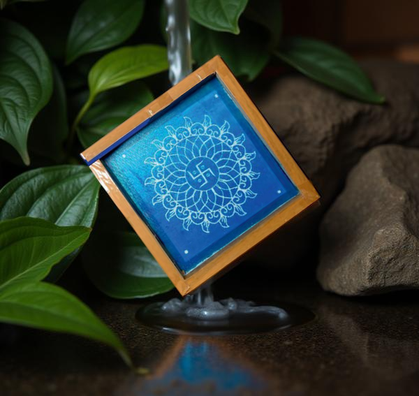 Rangly Mandala Chakra Rangoli Stencil Wooden 5*5 Inches Pack of 1 piece