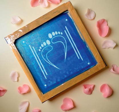 Rangly Lakshmi Padham Model 3 Rangoli Stencil Wooden 5*5 Inches Pack of 1 piece