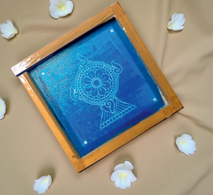 Rangly Chakram Rangoli Stencil Wooden 5*5 Inches Pack of 1 piece